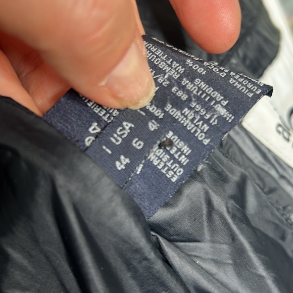 add Down Sz 6 Puffer Zip Belted Black Coat - Picture 13 of 16